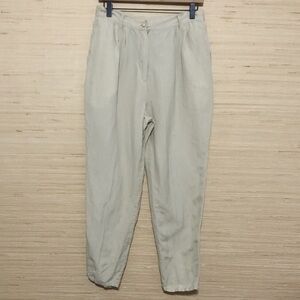 Louise Paris Beige Khaki High-rise Linen Blend Pants size 10